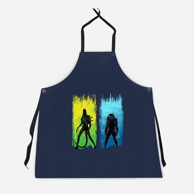 Xenomorph Vs Yautja-unisex kitchen apron-IKILO