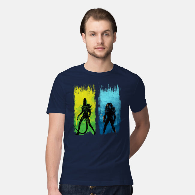 Xenomorph Vs Yautja-mens premium tee-IKILO