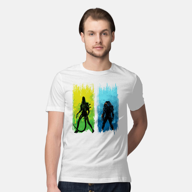 Xenomorph Vs Yautja-mens premium tee-IKILO