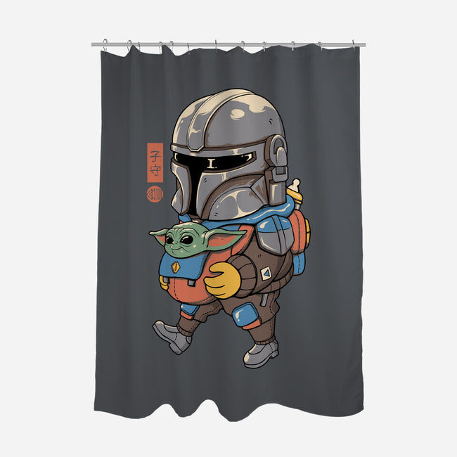 Galactic Baby Sitter-none polyester shower curtain-vp021