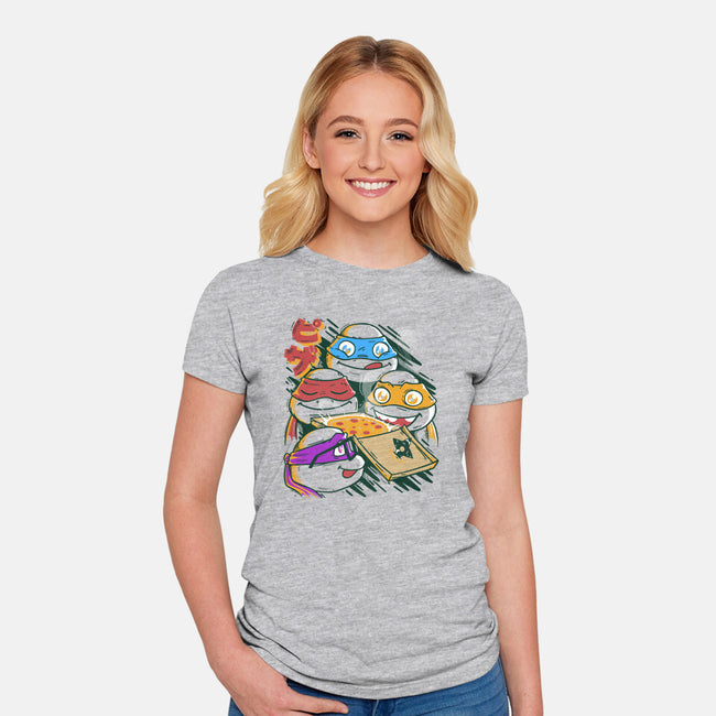 Pizza Speel-womens fitted tee-estudiofitas