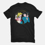 Retro Anime Battle-womens fitted tee-Eoli Studio