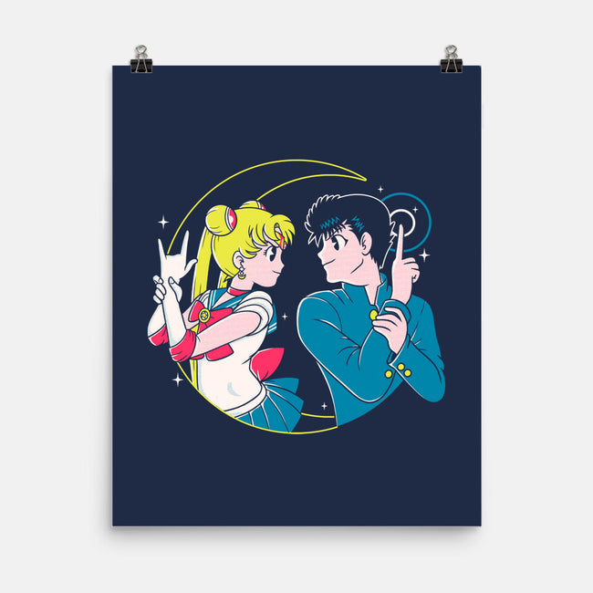 Retro Anime Battle-none matte poster-Eoli Studio