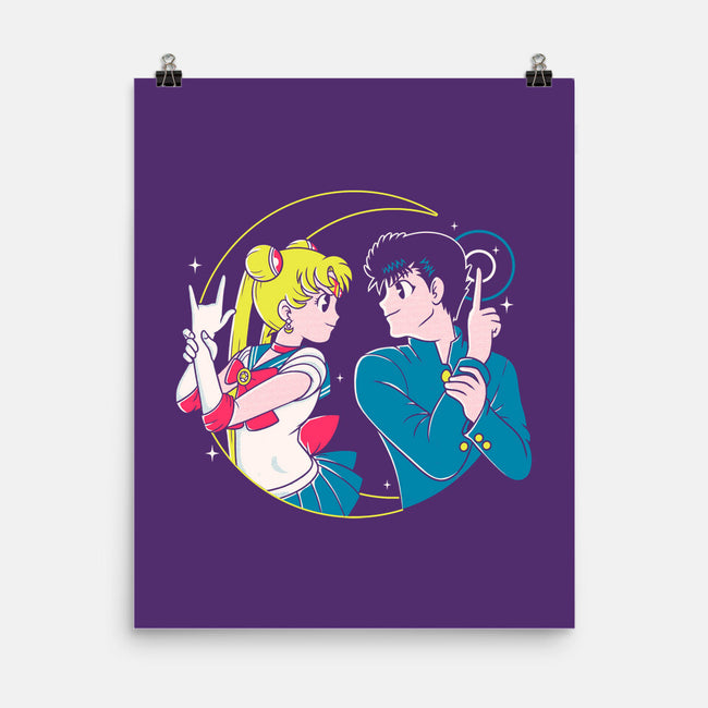 Retro Anime Battle-none matte poster-Eoli Studio