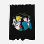 Retro Anime Battle-none polyester shower curtain-Eoli Studio