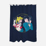 Retro Anime Battle-none polyester shower curtain-Eoli Studio