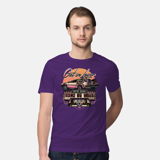 Get In We're Going Back In Time-mens premium tee-momma_gorilla