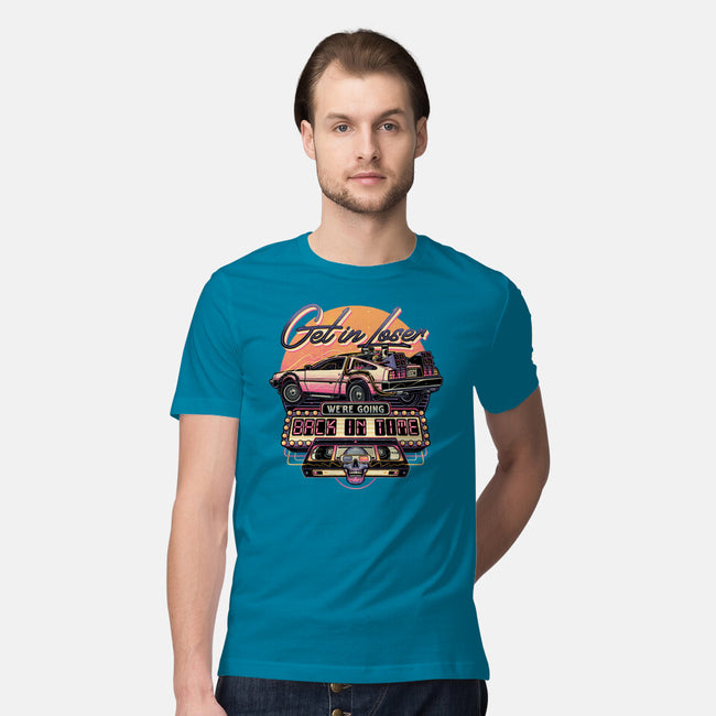 Get In We're Going Back In Time-mens premium tee-momma_gorilla