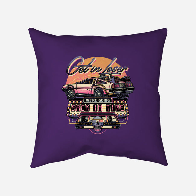 Get In We're Going Back In Time-none non-removable cover w insert throw pillow-momma_gorilla