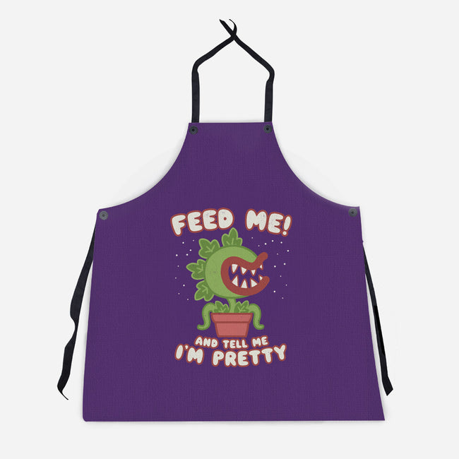 Feed Me! And Tell Me I'm Pretty-unisex kitchen apron-Weird & Punderful