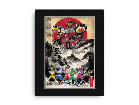 Rangers In Japan Woodblock