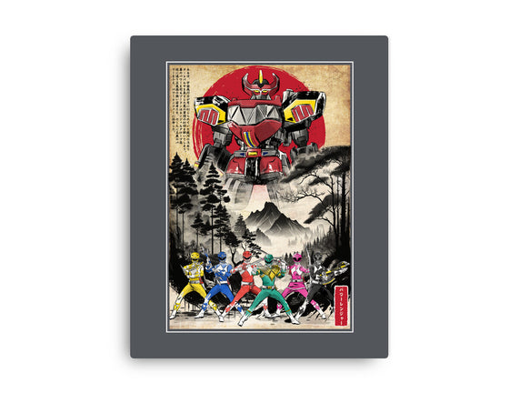 Rangers In Japan Woodblock