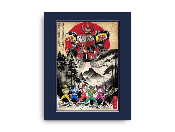 Rangers In Japan Woodblock