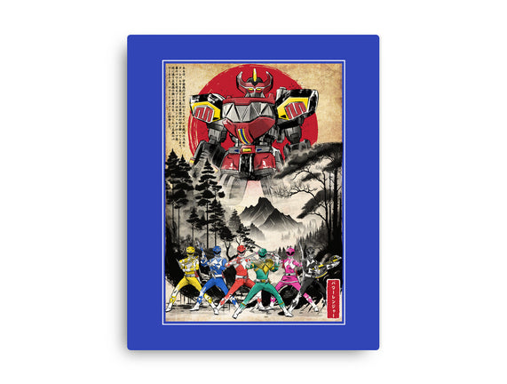 Rangers In Japan Woodblock