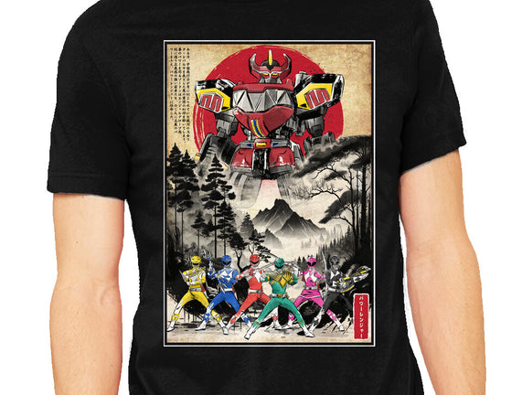 Rangers In Japan Woodblock