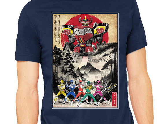 Rangers In Japan Woodblock
