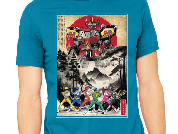 Rangers In Japan Woodblock