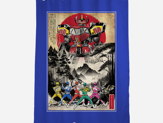Rangers In Japan Woodblock