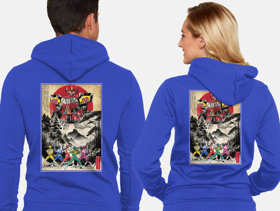 Rangers In Japan Woodblock