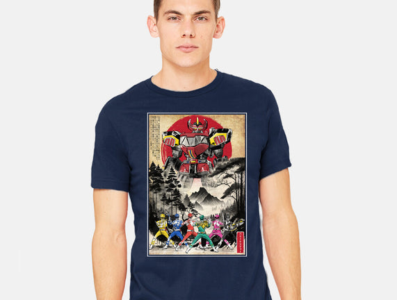 Rangers In Japan Woodblock