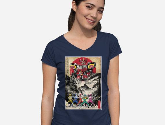 Rangers In Japan Woodblock