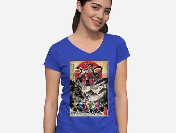 Rangers In Japan Woodblock