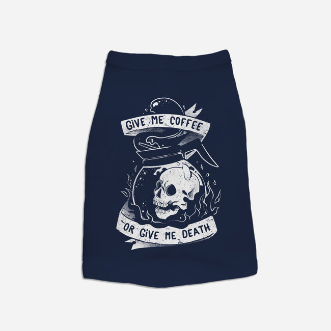 Give Me Coffee Or Give Me Death-cat basic pet tank-eduely