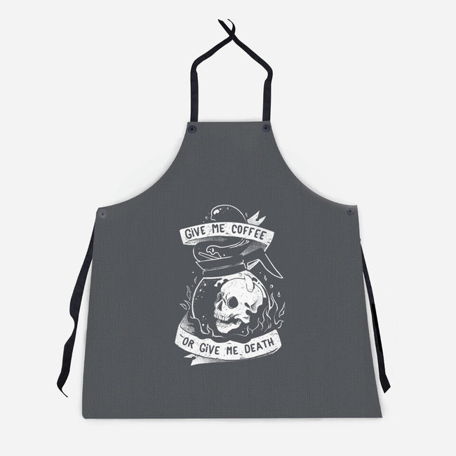 Give Me Coffee Or Give Me Death-unisex kitchen apron-eduely