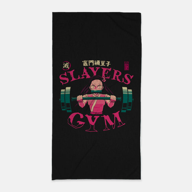 Nezuko Slayers Gym-none beach towel-teesgeex