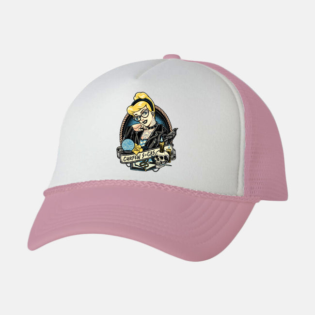 Curfew Sucks-unisex trucker hat-momma_gorilla