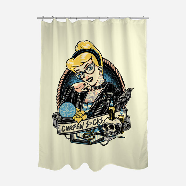 Curfew Sucks-none polyester shower curtain-momma_gorilla