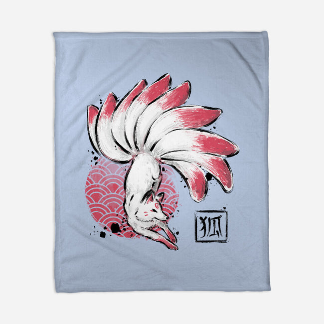 Magical Fox-none fleece blanket-xMorfina