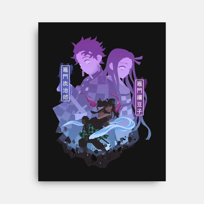 Tanjiro X Nezuko-none stretched canvas-SipakatauDesign