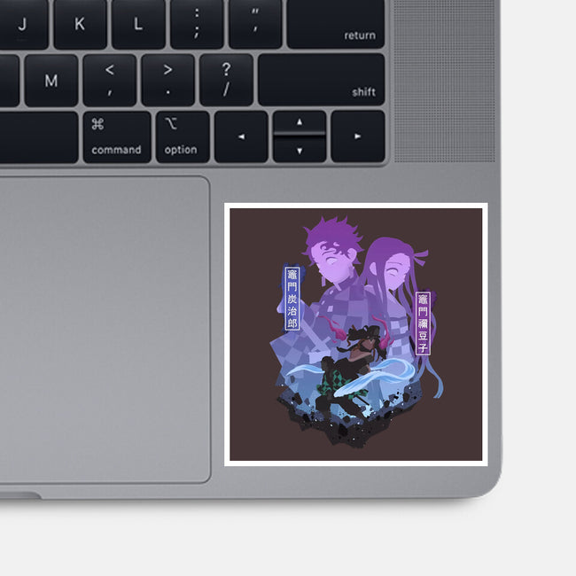 Tanjiro X Nezuko-none glossy sticker-SipakatauDesign
