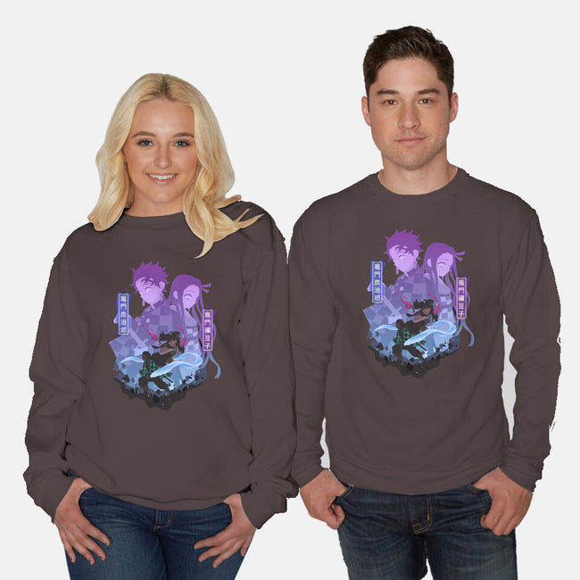 Tanjiro X Nezuko-unisex crew neck sweatshirt-SipakatauDesign