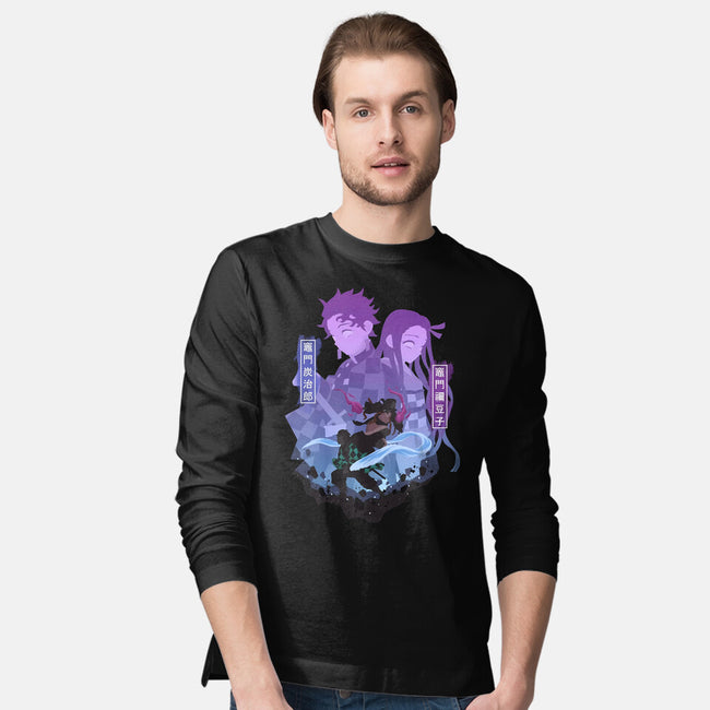 Tanjiro X Nezuko-mens long sleeved tee-SipakatauDesign