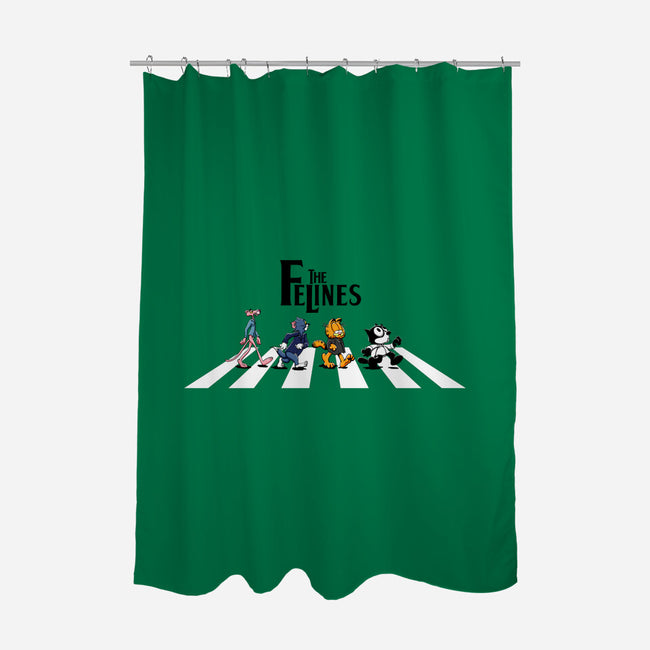 The Felines-none polyester shower curtain-SubBass49