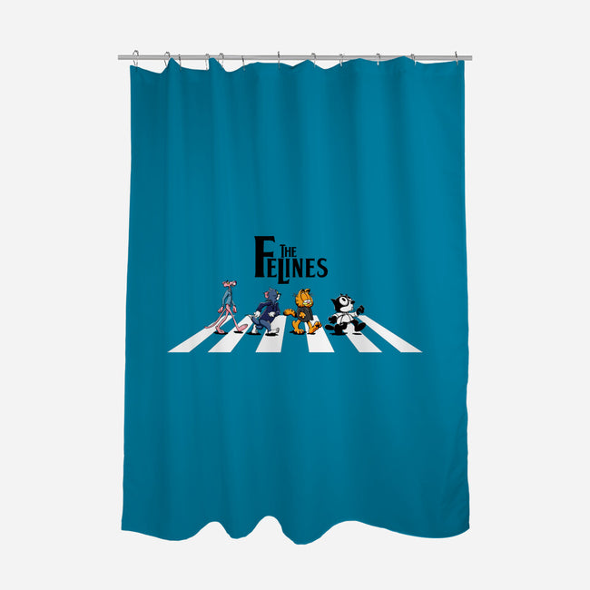 The Felines-none polyester shower curtain-SubBass49