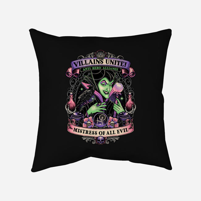 Mistress Of All Evil-none removable cover throw pillow-momma_gorilla