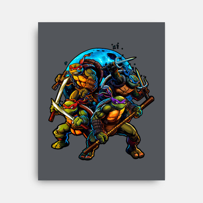 Classic Ninjas-none stretched canvas-Art_Of_One