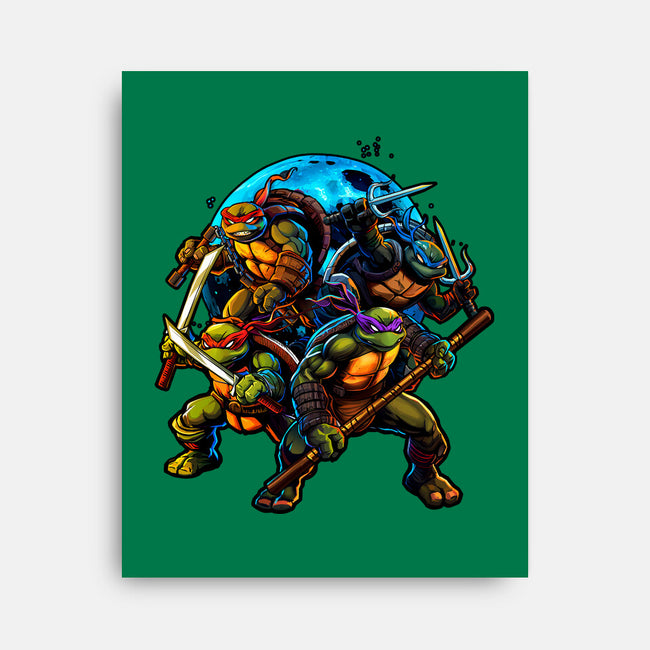 Classic Ninjas-none stretched canvas-Art_Of_One