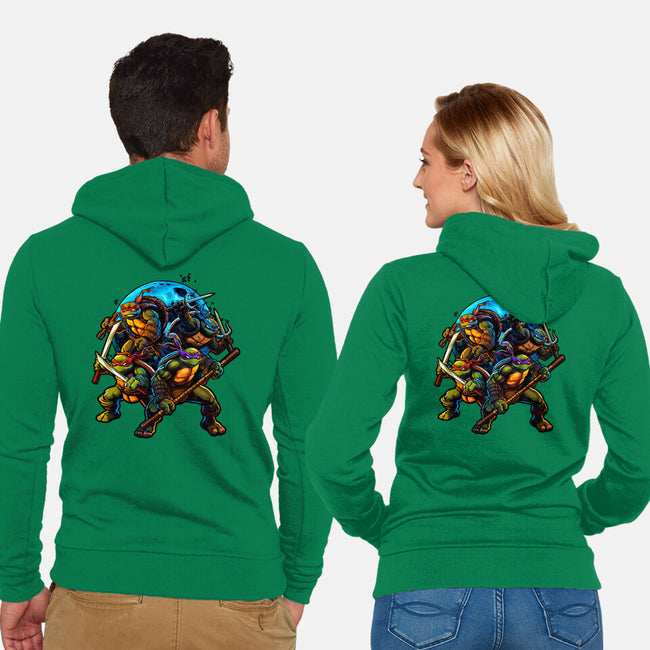 Classic Ninjas-unisex zip-up sweatshirt-Art_Of_One