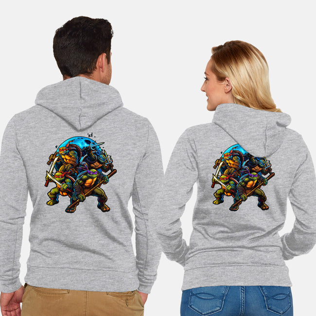 Classic Ninjas-unisex zip-up sweatshirt-Art_Of_One