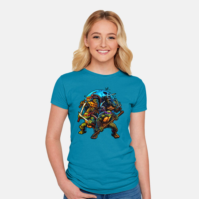 Classic Ninjas-womens fitted tee-Art_Of_One
