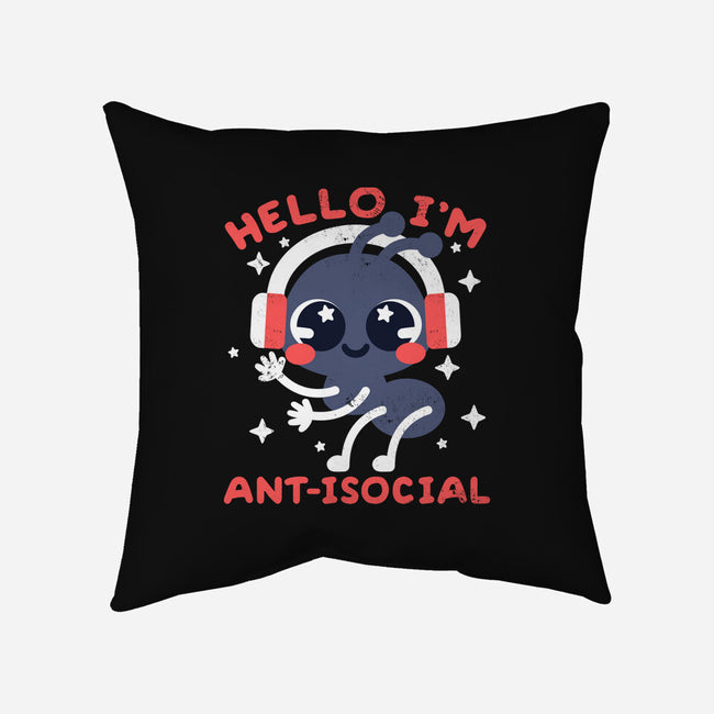 Antisocial Ant-none non-removable cover w insert throw pillow-NemiMakeit