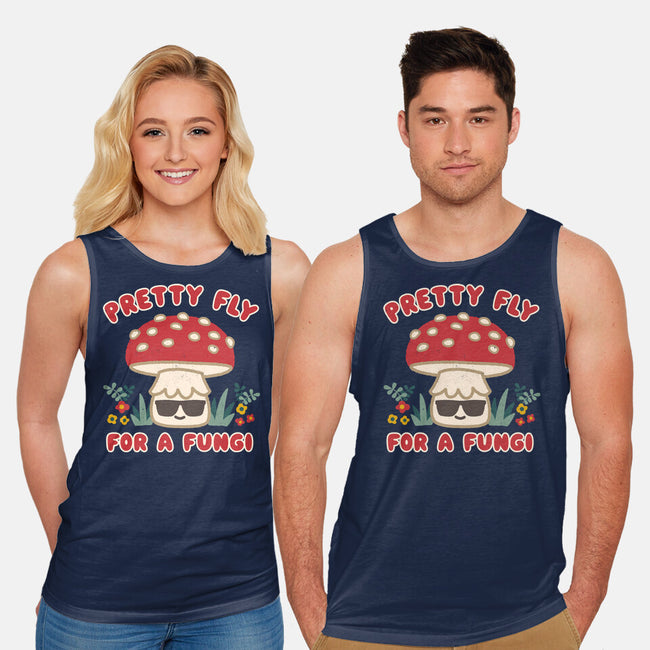 Pretty Fly For A Fungi-unisex basic tank-Weird & Punderful