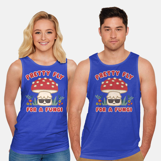 Pretty Fly For A Fungi-unisex basic tank-Weird & Punderful