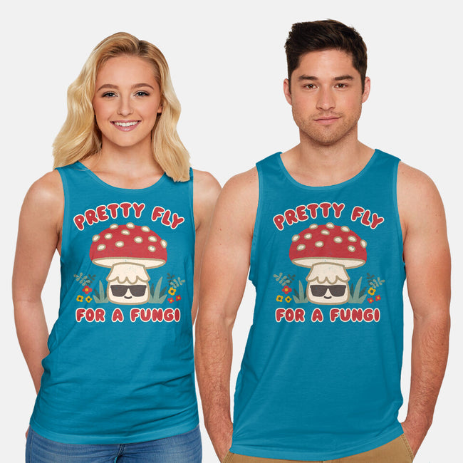 Pretty Fly For A Fungi-unisex basic tank-Weird & Punderful