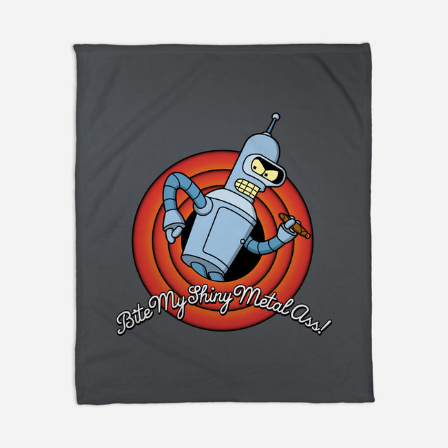 Bite My Shiny Metal-none fleece blanket-Barbadifuoco