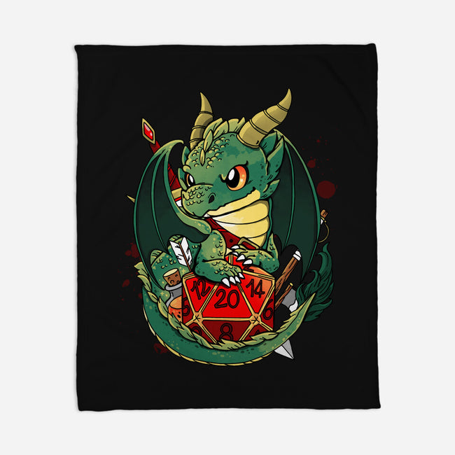 Dragon Role Dice-none fleece blanket-Vallina84